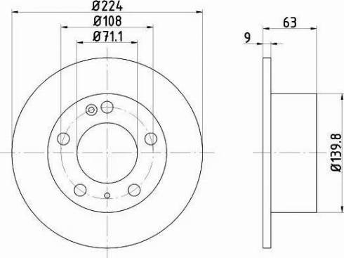 HELLA 8DD 355 102-461 - Гальмівний диск autozip.com.ua