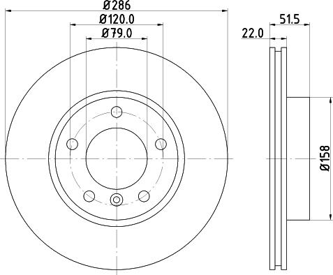 HELLA 8DD 355 102-581 - Гальмівний диск autozip.com.ua