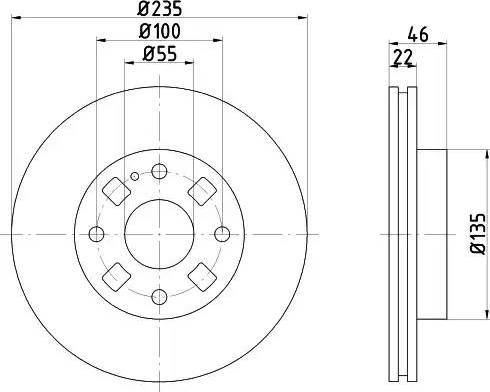 HELLA 8DD 355 107-191 - Гальмівний диск autozip.com.ua