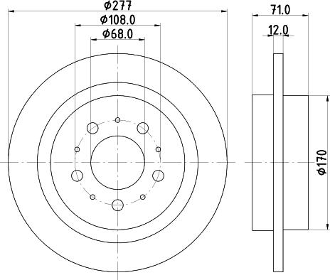 HELLA 8DD 355 107-101 - Гальмівний диск autozip.com.ua