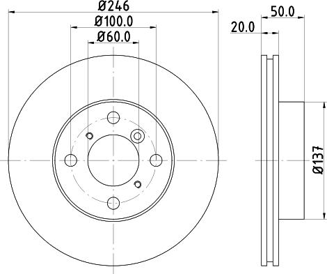 HELLA 8DD 355 107-391 - Гальмівний диск autozip.com.ua