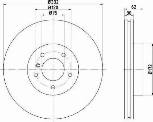 HELLA 8DD 355 121-231 - Гальмівний диск autozip.com.ua