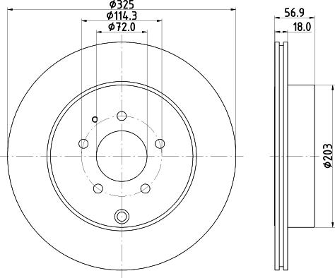 HELLA 8DD 355 119-401 - Гальмівний диск autozip.com.ua