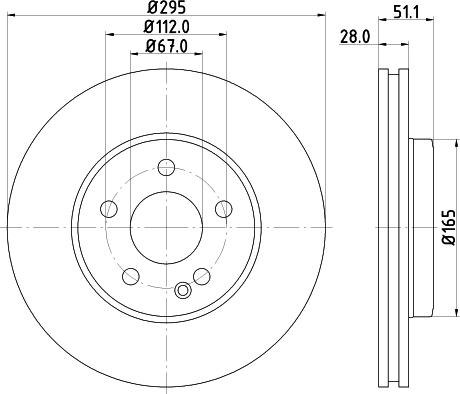 HELLA 8DD 355 119-411 - Гальмівний диск autozip.com.ua