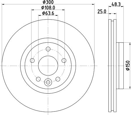 HELLA 8DD 355 119-511 - Гальмівний диск autozip.com.ua