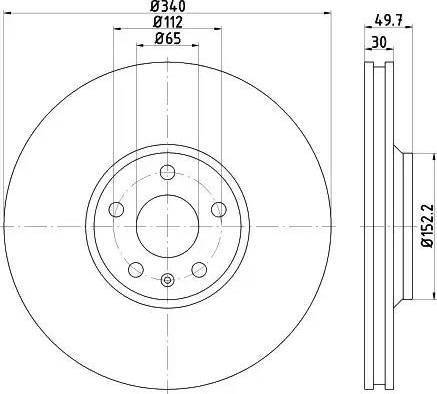 HELLA 8DD 355 121-421 - Гальмівний диск autozip.com.ua