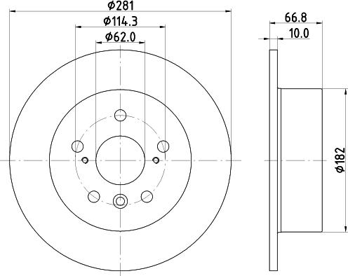 HELLA 8DD 355 119-671 - Гальмівний диск autozip.com.ua