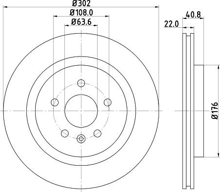 HELLA 8DD 355 119-142 - Гальмівний диск autozip.com.ua