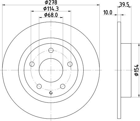 HELLA 8DD 355 119-391 - Гальмівний диск autozip.com.ua