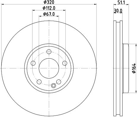 HELLA 8DD 355 119-702 - Гальмівний диск autozip.com.ua