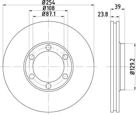 HELLA 8DD 355 114-551 - Гальмівний диск autozip.com.ua