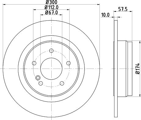 HELLA 8DD 355 114-211 - Гальмівний диск autozip.com.ua