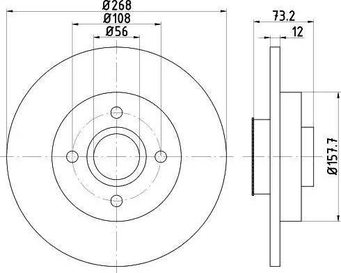 HELLA 8DD 355 114-741 - Гальмівний диск autozip.com.ua