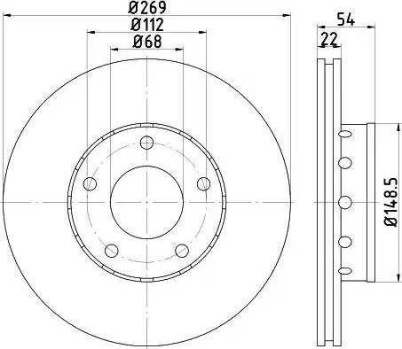 HELLA 8DD 355 115-441 - Гальмівний диск autozip.com.ua