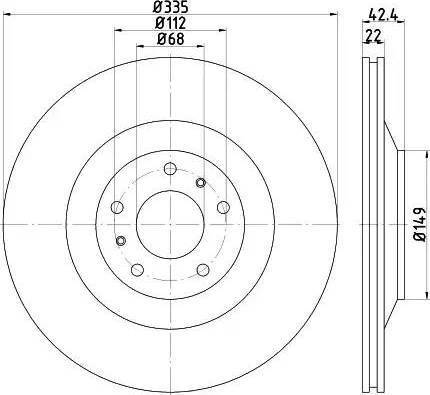 HELLA 8DD 355 121-791 - Гальмівний диск autozip.com.ua