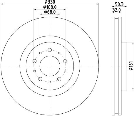 HELLA 8DD 355 115-592 - Гальмівний диск autozip.com.ua