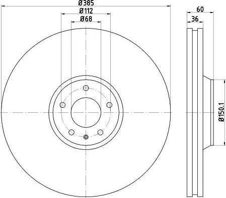 HELLA 8DD 355 115-891 - Гальмівний диск autozip.com.ua