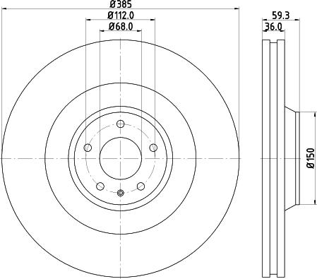 HELLA 8DD 355 115-892 - Гальмівний диск autozip.com.ua