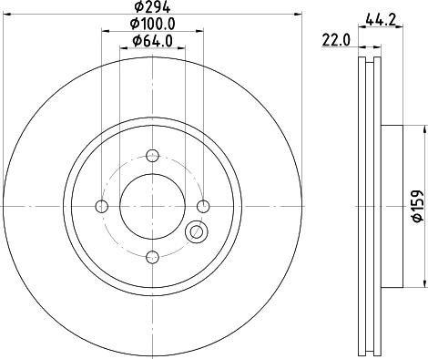 HELLA 8DD 355 115-882 - Гальмівний диск autozip.com.ua