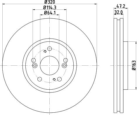 HELLA 8DD 355 116-091 - Гальмівний диск autozip.com.ua