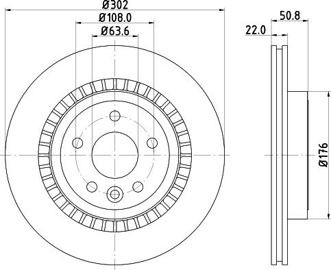 HELLA 8DD 355 129-151 - Гальмівний диск autozip.com.ua