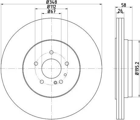 HELLA 8DD 355 116-291 - Гальмівний диск autozip.com.ua