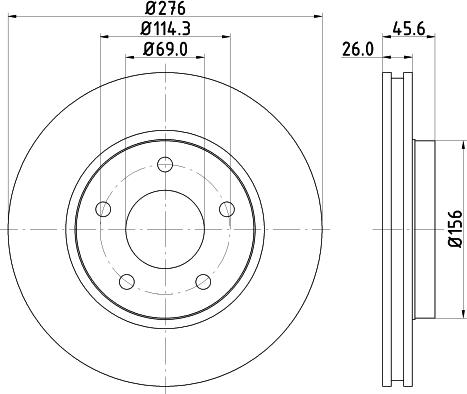 HELLA 8DD 355 116-241 - Гальмівний диск autozip.com.ua