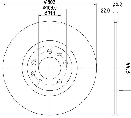 HELLA 8DD 355 116-231 - Гальмівний диск autozip.com.ua