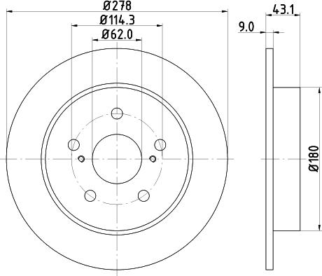 HELLA 8DD 355 116-791 - Гальмівний диск autozip.com.ua