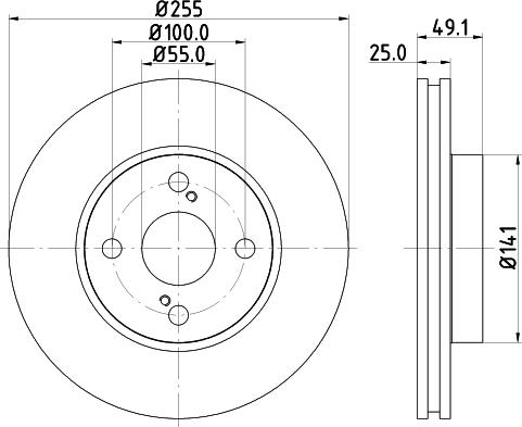 HELLA 8DD 355 110-431 - Гальмівний диск autozip.com.ua