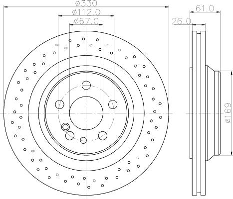 HELLA 8DD 355 110-191 - Гальмівний диск autozip.com.ua