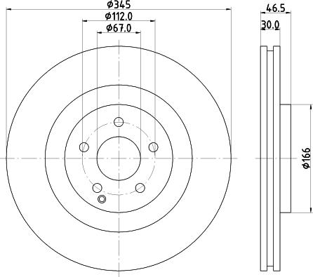 HELLA 8DD 355 110-112 - Гальмівний диск autozip.com.ua