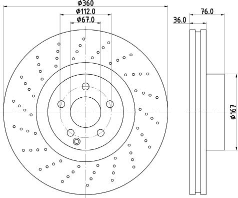 HELLA 8DD 355 110-181 - Гальмівний диск autozip.com.ua