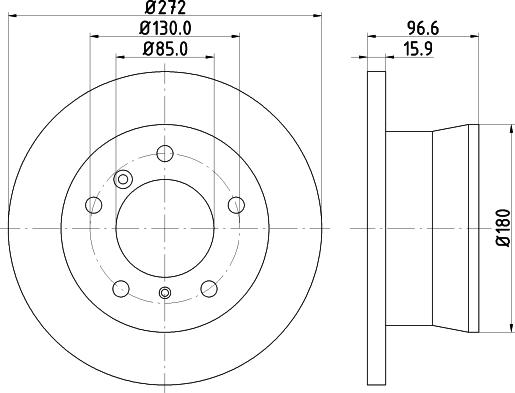 HELLA 8DD 355 111-901 - Гальмівний диск autozip.com.ua