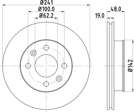 HELLA 8DD 355 111-431 - Гальмівний диск autozip.com.ua