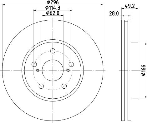 HELLA 8DD 355 111-681 - Гальмівний диск autozip.com.ua