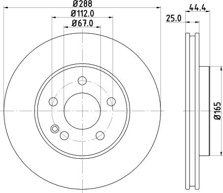 HELLA 8DD 355 111-081 - Гальмівний диск autozip.com.ua