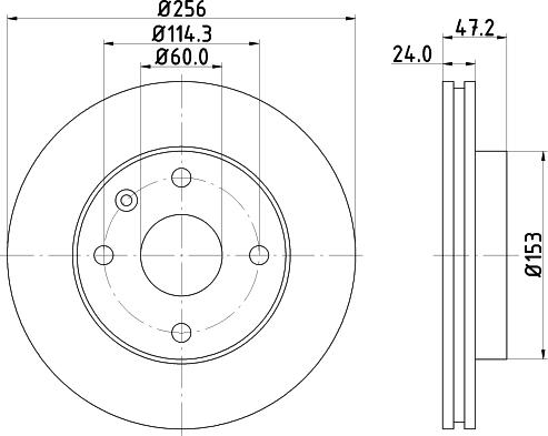 HELLA 8DD 355 111-361 - Гальмівний диск autozip.com.ua