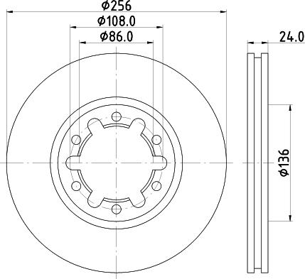 HELLA 8DD 355 111-731 - Гальмівний диск autozip.com.ua