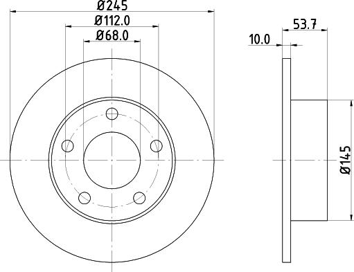 HELLA 8DD 355 118-581 - Гальмівний диск autozip.com.ua