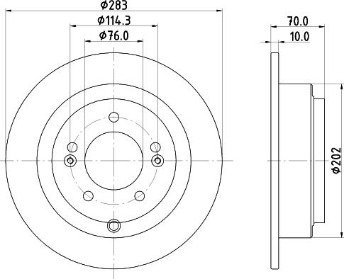 HELLA 8DD 355 118-091 - Гальмівний диск autozip.com.ua