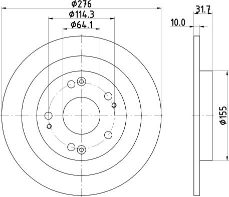 HELLA 8DD 355 118-351 - Гальмівний диск autozip.com.ua