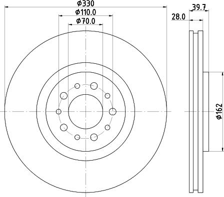 HELLA 8DD 355 118-751 - Гальмівний диск autozip.com.ua