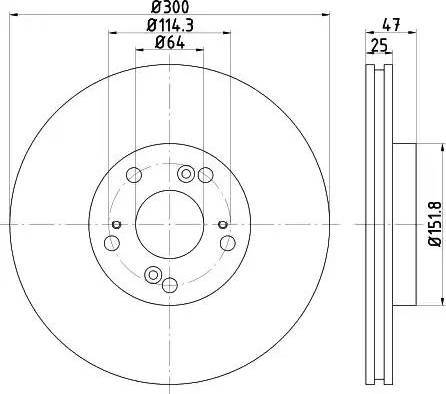 HELLA 8DD 355 112-151 - Гальмівний диск autozip.com.ua