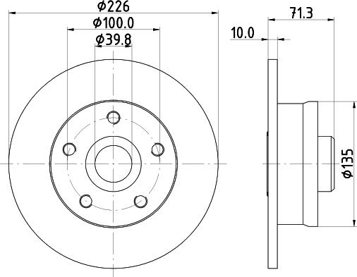 HELLA 8DD 355 113-411 - Гальмівний диск autozip.com.ua