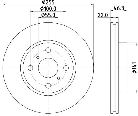 HELLA 8DD 355 113-581 - Гальмівний диск autozip.com.ua