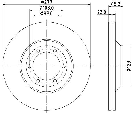 HELLA 8DD 355 113-041 - Гальмівний диск autozip.com.ua