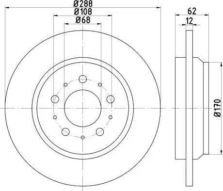 HELLA 8DD 355 113-021 - Гальмівний диск autozip.com.ua