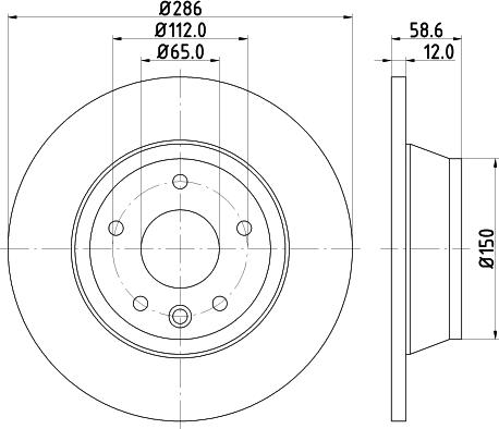 HELLA 8DD 355 113-841 - Гальмівний диск autozip.com.ua