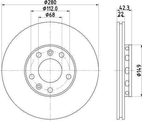 HELLA 8DD 355 113-321 - Гальмівний диск autozip.com.ua